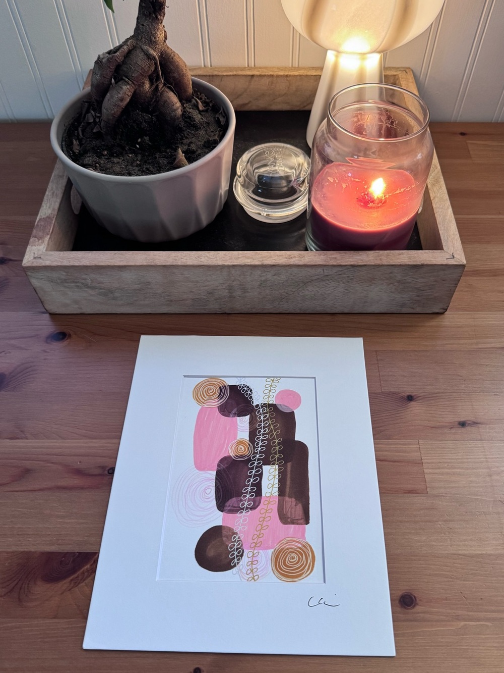 New Original Signed Artwork Ink, Chalk and Marker on Paper
